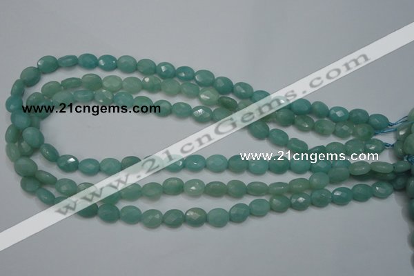 CAM950 15.5 inches 8*10mm faceted oval amazonite gemstone beads wholesale