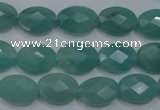 CAM951 15.5 inches 10*14mm faceted oval amazonite gemstone beads wholesale