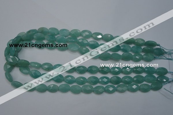 CAM951 15.5 inches 10*14mm faceted oval amazonite gemstone beads wholesale