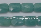 CAM961 15.5 inches 12*16mm faceted rectangle amazonite gemstone beads