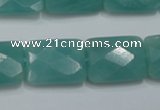 CAM963 15.5 inches 15*20mm faceted rectangle amazonite gemstone beads