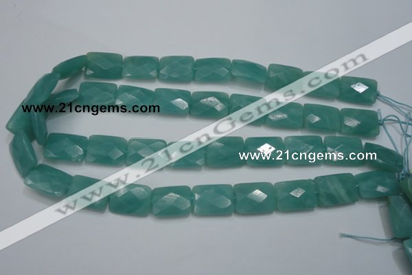 CAM963 15.5 inches 15*20mm faceted rectangle amazonite gemstone beads