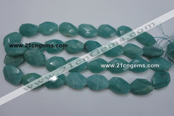 CAM968 15.5 inches 18*25mm twisted & faceted freefrom amazonite beads