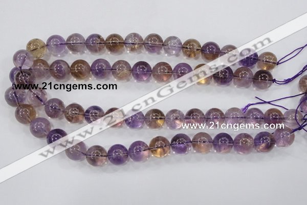 CAN05 15.5 inches 14mm round natural ametrine gemstone beads