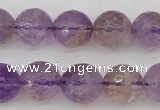 CAN153 15.5 inches 10mm faceted round natural ametrine beads