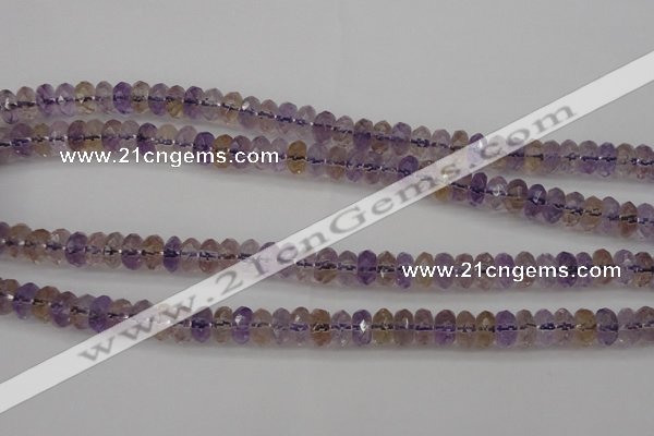 CAN159 15.5 inches 5*8mm faceted rondelle natural ametrine beads