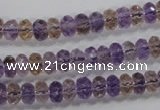 CAN16 15.5 inches 5*8mm faceted rondelle natural ametrine beads