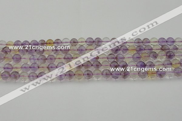 CAN167 15.5 inches 8mm round natural ametrine beads wholesale