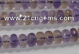 CAN17 15.5 inches 6*10mm faceted rondelle natural ametrine beads