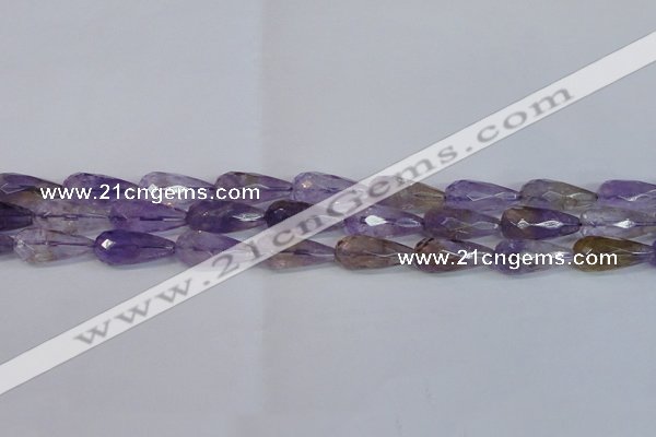 CAN180 15.5 inches 12*25mm faceted teardrop natural ametrine beads