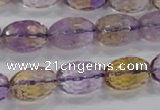 CAN20 15.5 inches 10*14mm faceted rice natural ametrine beads