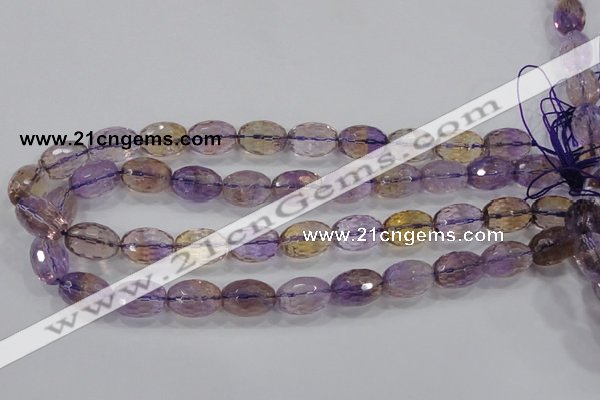 CAN20 15.5 inches 10*14mm faceted rice natural ametrine beads