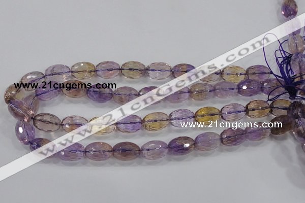 CAN21 15.5 inches 13*18mm faceted rice natural ametrine beads