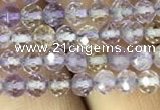 CAN210 15.5 inches 4mm round faceted ametrine beads wholesale