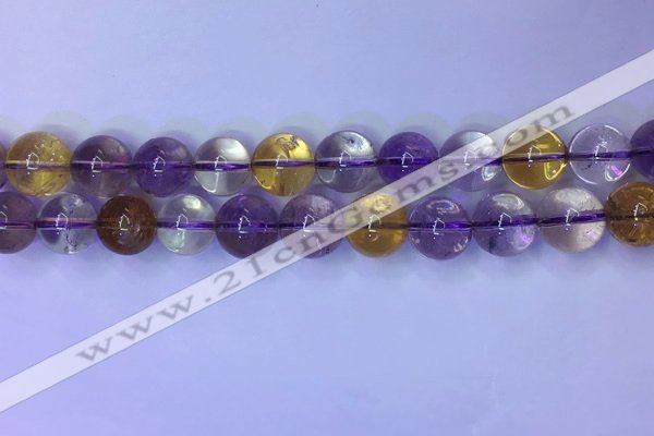 CAN223 15.5 inches 12mm round ametrine gemstone beads wholesale