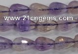 CAN23 15.5 inches 10*14mm faceted teardrop natural ametrine beads