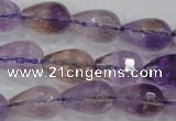 CAN24 15.5 inches 12*16mm faceted teardrop natural ametrine beads