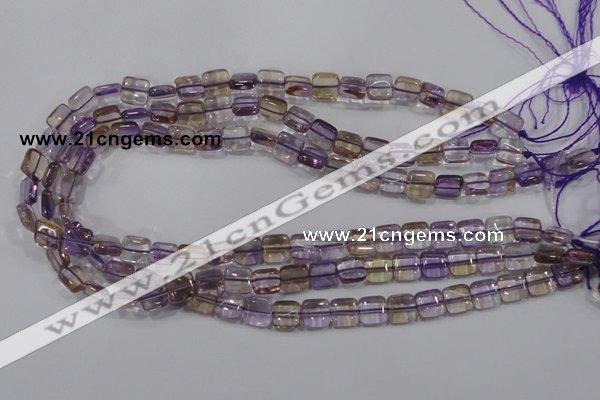 CAN36 15.5 inches 10*10mm square natural ametrine gemstone beads