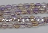 CAN39 15.5 inches 8mm flat round natural ametrine gemstone beads