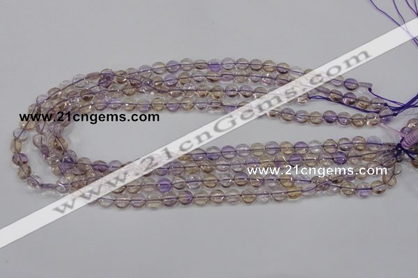 CAN40 15.5 inches 10mm flat round natural ametrine gemstone beads