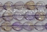 CAN52 15.5 inches 14mm twisted coin natural ametrine gemstone beads