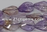 CAN53 15.5 inches 12*16mm twisted oval natural ametrine beads