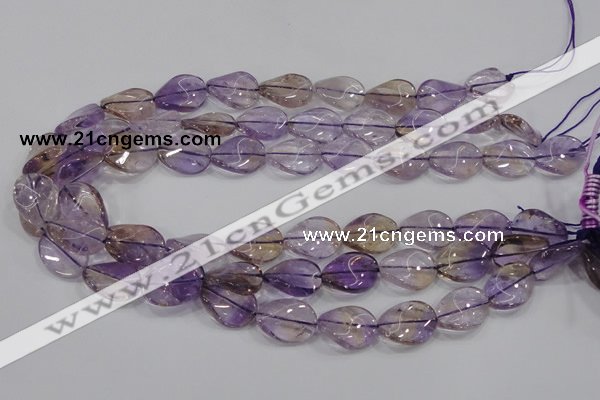 CAN54 15.5 inches 15*20mm twisted oval natural ametrine beads