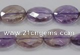 CAN56 15.5 inches 12*16mm faceted oval natural ametrine beads