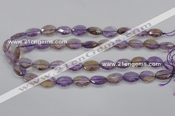 CAN56 15.5 inches 12*16mm faceted oval natural ametrine beads