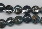 CAP08 15.5 inches 12mm flat round apatite gemstone beads wholesale