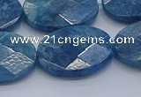 CAP394 15.5 inches 18*25mm faceted oval apatite gemstone beads