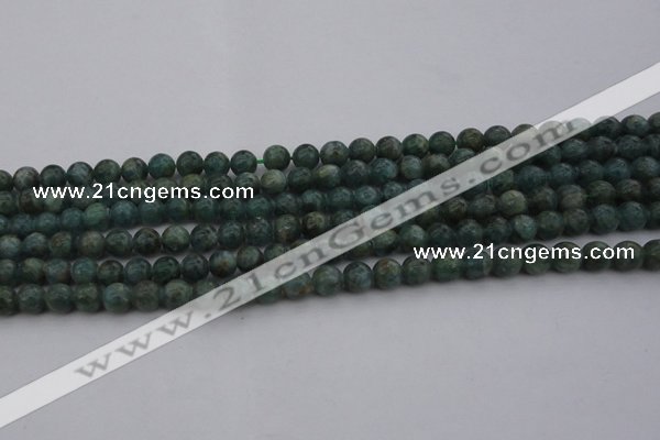 CAP500 15.5 inches 6mm round natual green apatite beads