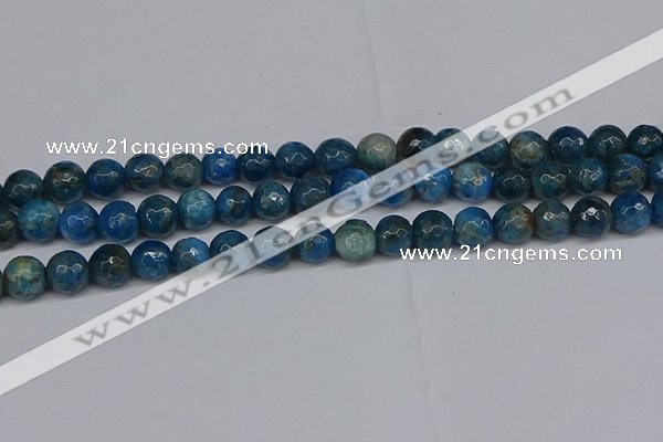 CAP522 15.5 inches 8mm faceted round apatite gemstone beads