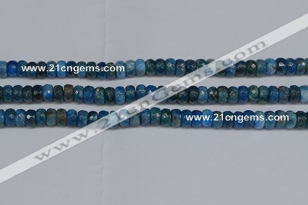 CAP529 15.5 inches 4*7mm faceted rondelle apatite gemstone beads