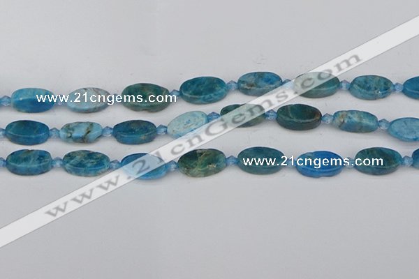 CAP551 15.5 inches 8*16mm oval apatite gemstone beads