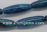 CAP59 15.5 inches 10*30mm rice dyed apatite gemstone beads wholesale