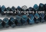 CAP60 15.5 inches 6*12mm faceted rondelle dyed apatite gemstone beads