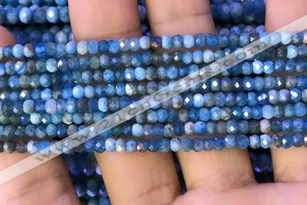 CAP615 15.5 inches 2*3mm faceted rondelle apatite gemstone beads