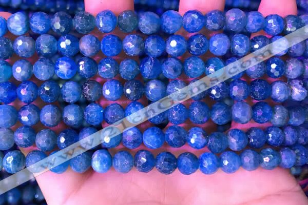 CAP658 15.5 inches 6mm faceted round apatite gemstone beads