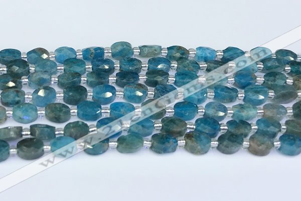 CAP700 15.5 inches 6*8mm faceted oval apatite beads