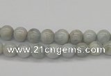 CAQ101 15.5 inches 6mm round AB grade natural aquamarine beads