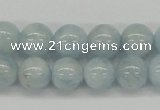 CAQ110 15.5 inches 10mm round A grade natural aquamarine beads