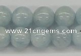 CAQ112 15.5 inches 14mm round A grade natural aquamarine beads