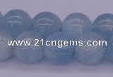 CAQ126 15.5 inches 14mm round AAA grade natural aquamarine beads