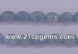 CAQ132 15.5 inches 7*10mm faceted rice natural aquamarine beads