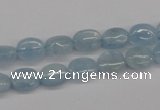 CAQ142 15.5 inches 8*10mm oval natural aquamarine beads wholesale