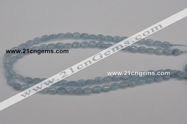 CAQ142 15.5 inches 8*10mm oval natural aquamarine beads wholesale