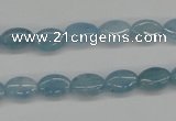 CAQ143 15.5 inches 8*10mm oval natural aquamarine beads wholesale