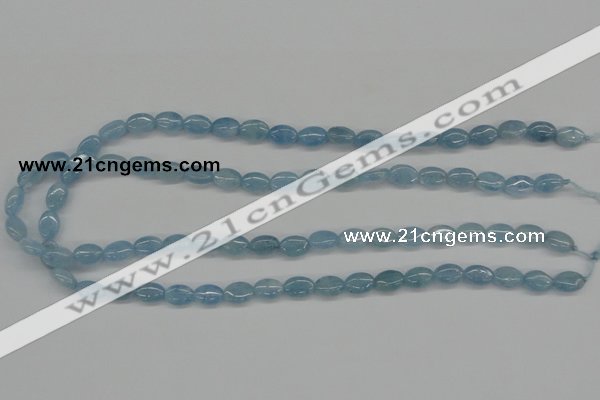 CAQ143 15.5 inches 8*10mm oval natural aquamarine beads wholesale