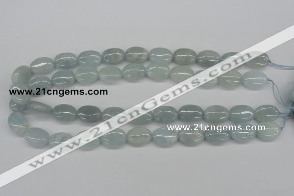 CAQ144 15.5 inches 13*18mm oval natural aquamarine beads wholesale